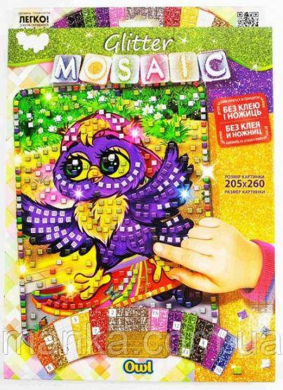Мозаїка блискуча "Сова" БМ 03-04, Danko Toys, фото 1