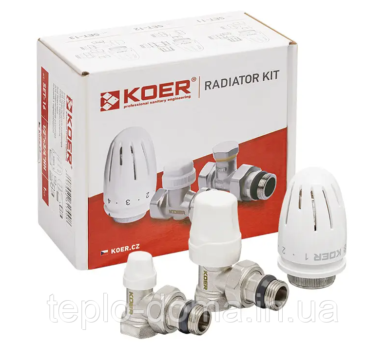 Комплект KOER SET-11 - 1/2 "x1/2" для з' єднання радіатора з термоголовкою ВН