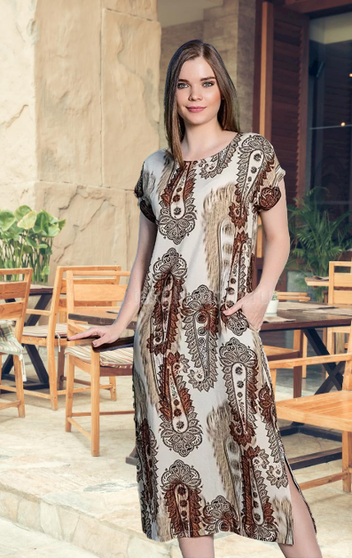 Повсякденна штапельна сукня Туреччина принт Турецькі огірки