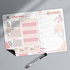 Магнітний планер спортивний A3  Рожевий/Pink, ENG, фото 3