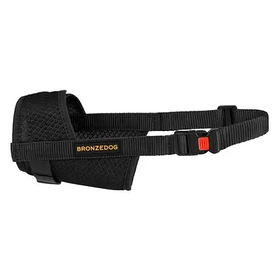 Намордник для собак Bronzedog регульований 3D сітка чорний 26-32 см