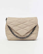 Жіноча сумка Шейла 24*16*7 см бежева екошкіра