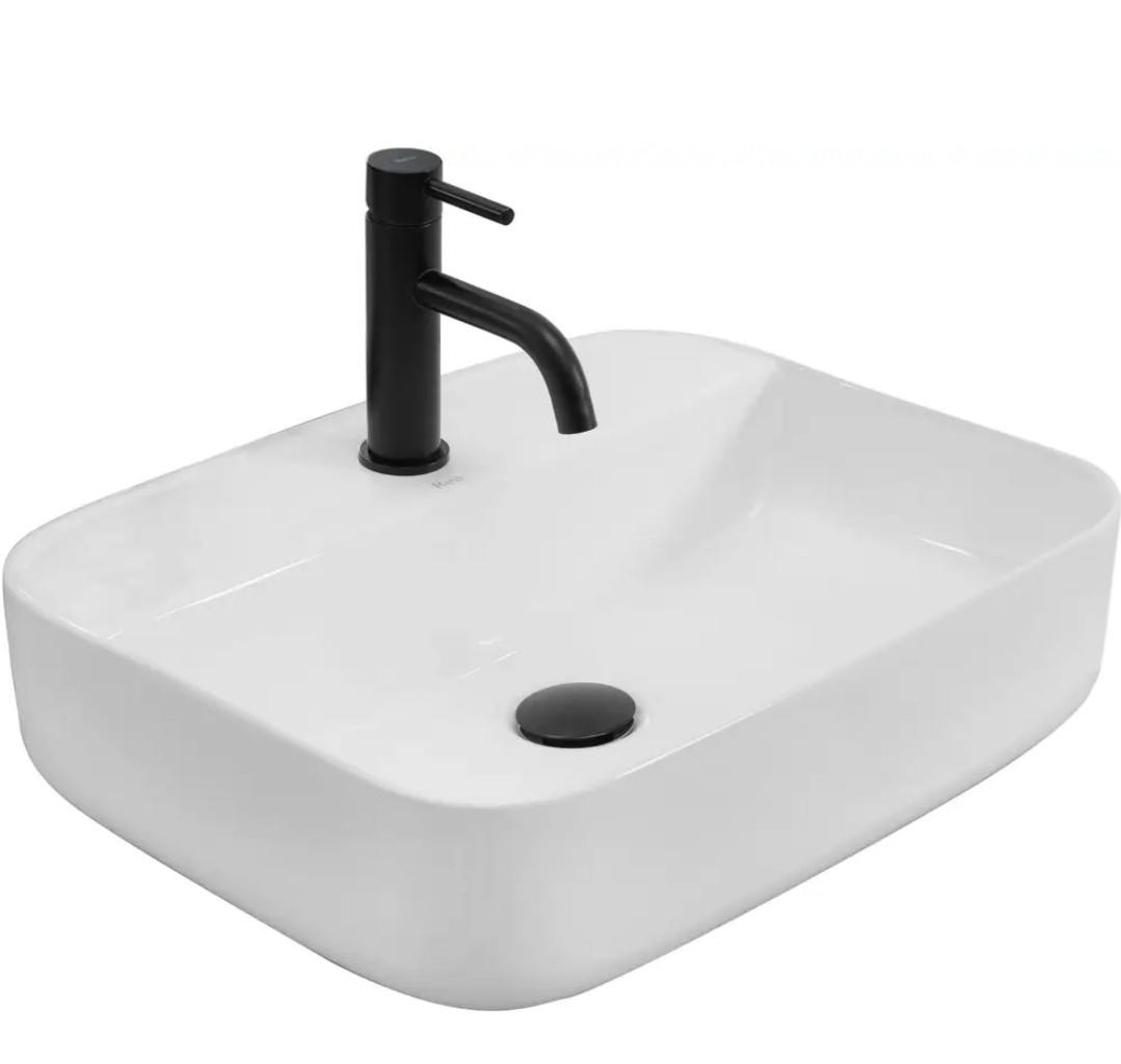 Умивальник Rea накладний керамічний білий, фото 1