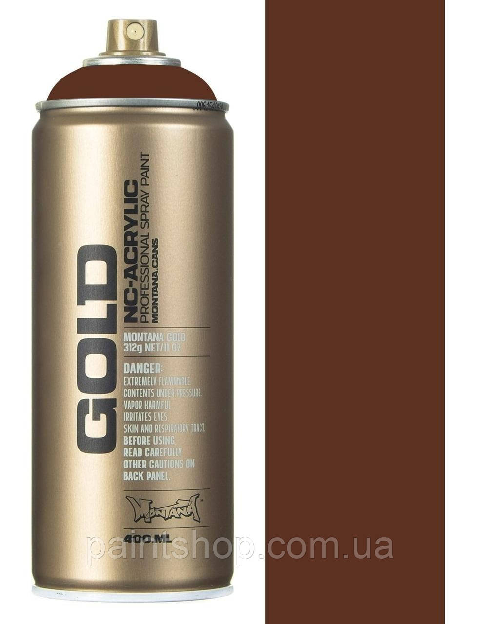Аерозольна фарба Montana Gold S8010 Shock Brown (Коричневий) 400 мл