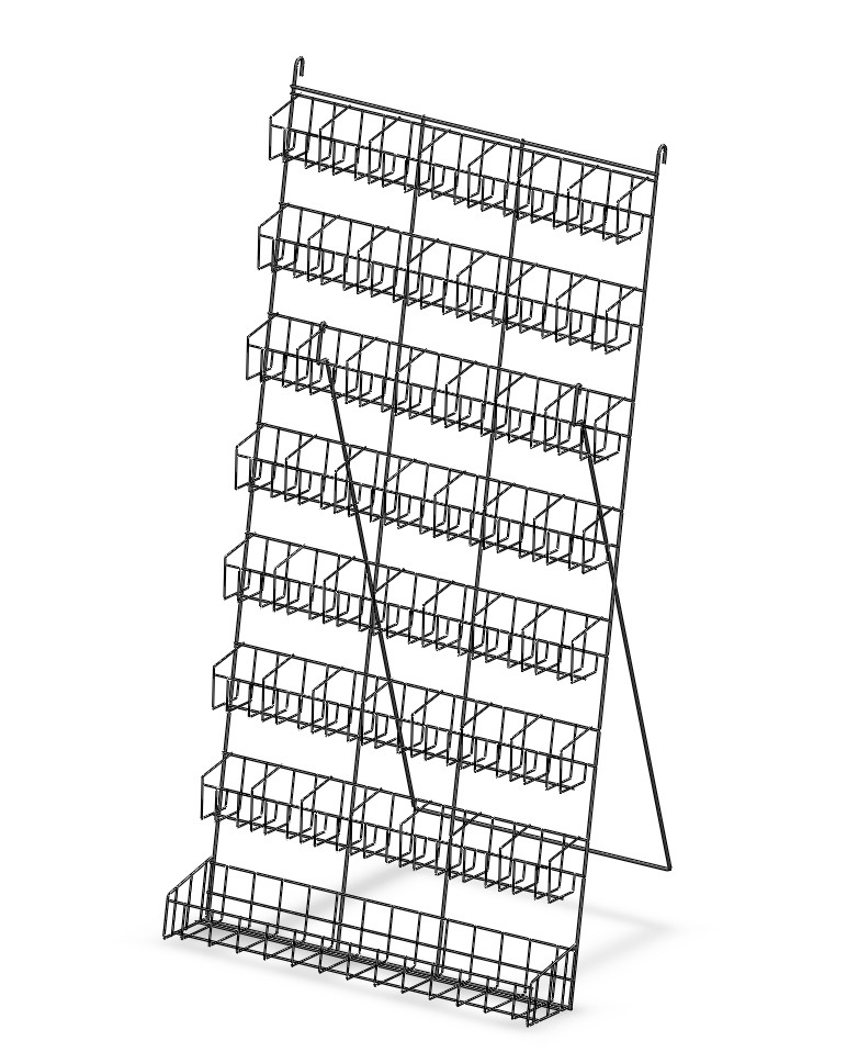 Стенд СН-49 для насіння, спецій, приправ (49 кишень-88х90), білий