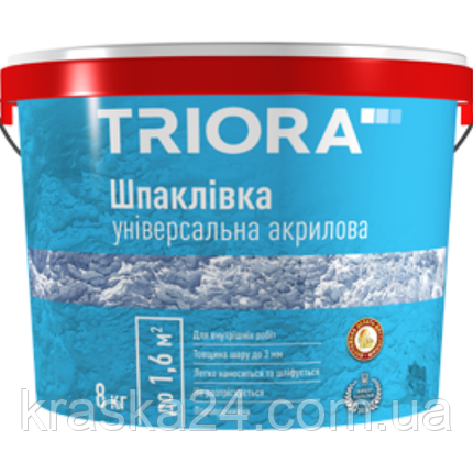 Шпатлівка універсальна акрилова "TRIORA" 1,5 кг, фото 2