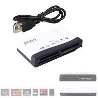 Кардрідер USB 2.0, універсальний рідер для Mini/MicroSD, SD, MMC, xD, M2, MS Duo, CF