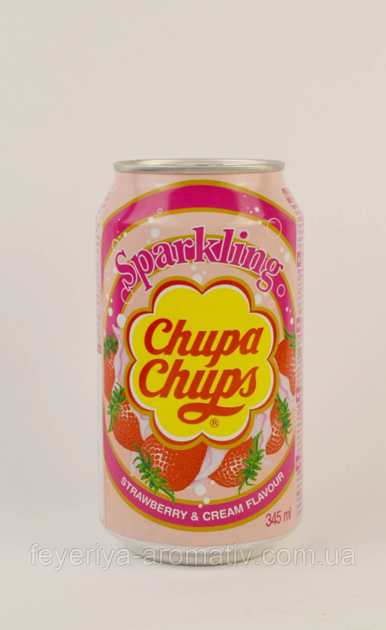 Газований напій зі смаком полуниці Chupa Chups 345 мл Корея, фото 1
