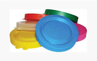 Кришка капронова пластикова на банку (упаковка 200 шт) кольорова