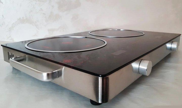 Інфрачервона плита дві конфорки 2000 Вт Crownberg CB-1327, фото 1