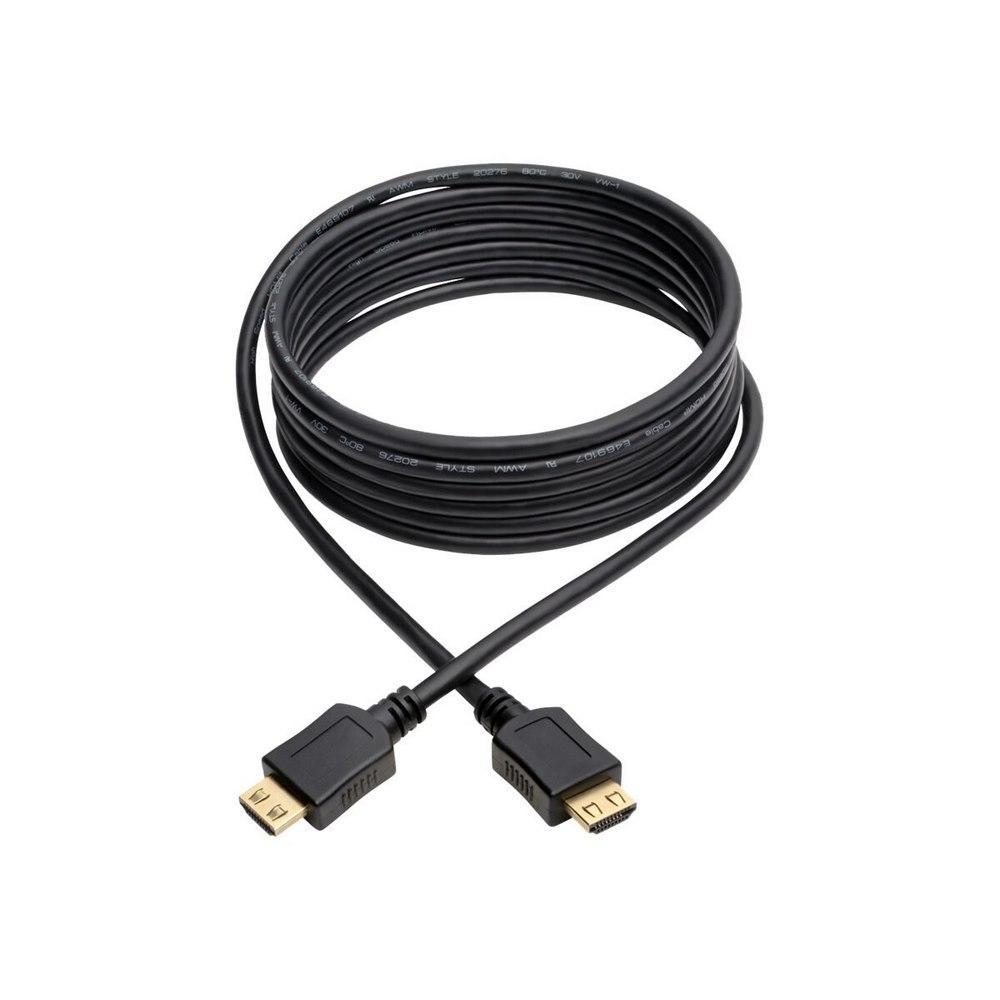 Кабель Merlion HDMI-HDMI HIGH SPEED 10m, v1.4, OD-7.5mm, круглий Black, конектор Black, (Пакет) Q50
