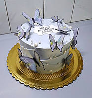 Торт із Днем народження (метелики)