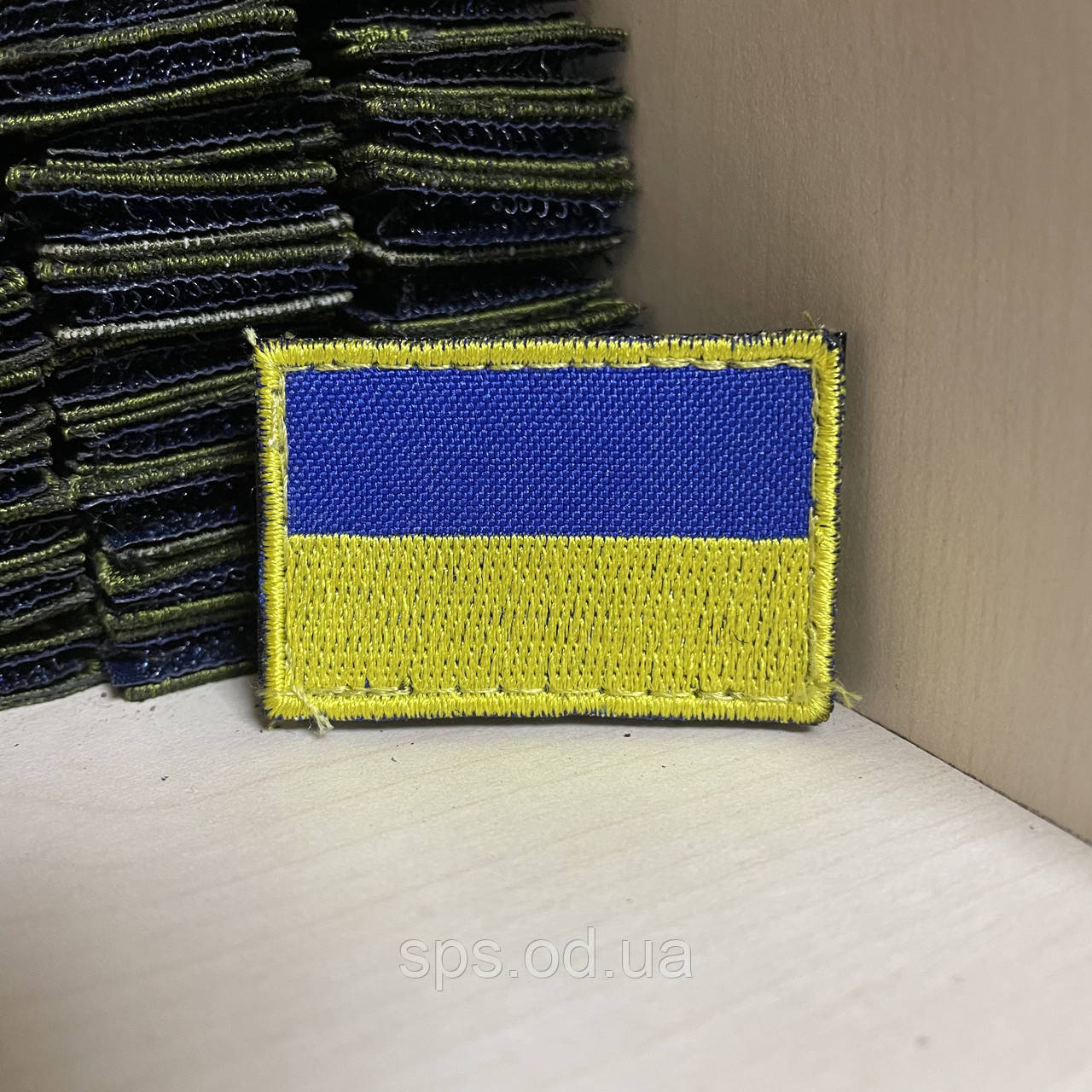 №6 Шеврон прапор звичайний 3*4,5 см