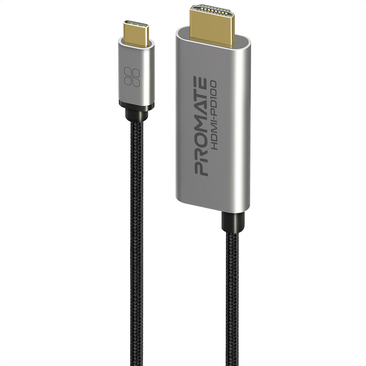 Кабель Promate HDMI-PD100 USB-C to HDMI/USB-C in 1.8 м (hdmi-pd100.grey)