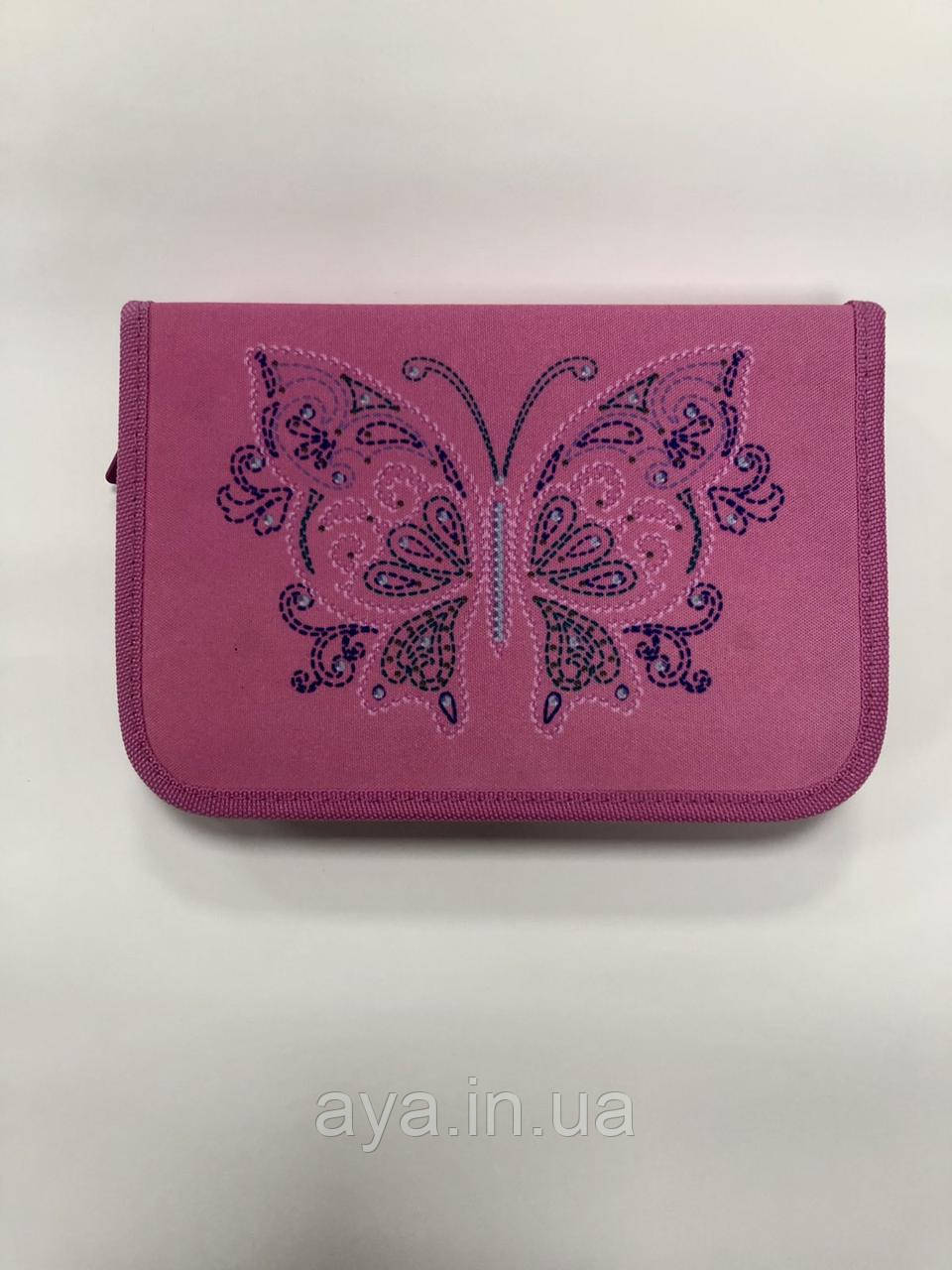 Пенал з наповненням Herlitz Pink Butterfly, 19 предметів