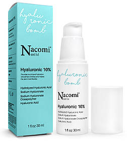 Сироватка для обличчя з гіалуроновою кислотою 10% Nacomi Next Level Hyaluronic 10%, 30 ml.