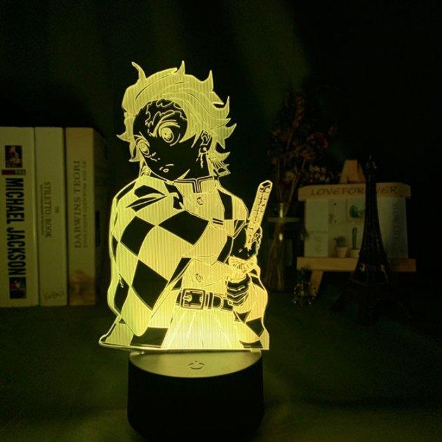 Настільний світильник-нічник, Kimetsu no Yaiba настільна 3D Лампа 16 Кольорів USB