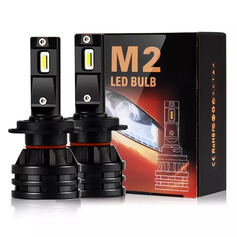 2 шт. Світлодіодні лампи H7 для автомобіля. Led H7 5000Lm 45W