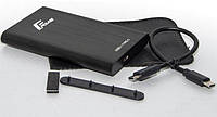 Зовнішня кишеня Frime SATA HDD/SSD 2.5", USB3.1 Type-C, Metal, Black (FHE40.25U31)