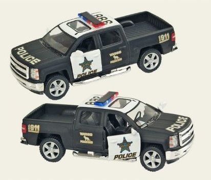 Модель пікап Chevrolet Silverado (2014) 5'' KT5381WP Kinsmart поліція метал машинка для дітей Кінсмарт