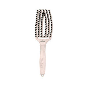 Olivia Garden Fingerbrush Bloom Edelweiss - Curved Vented Hair Brush,  pastel pink