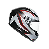 Мотошлем  AGV K6 Flash Matt Grey/Red, фото 4