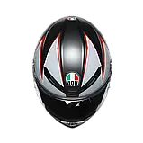 Мотошлем  AGV K6 Flash Matt Grey/Red, фото 7