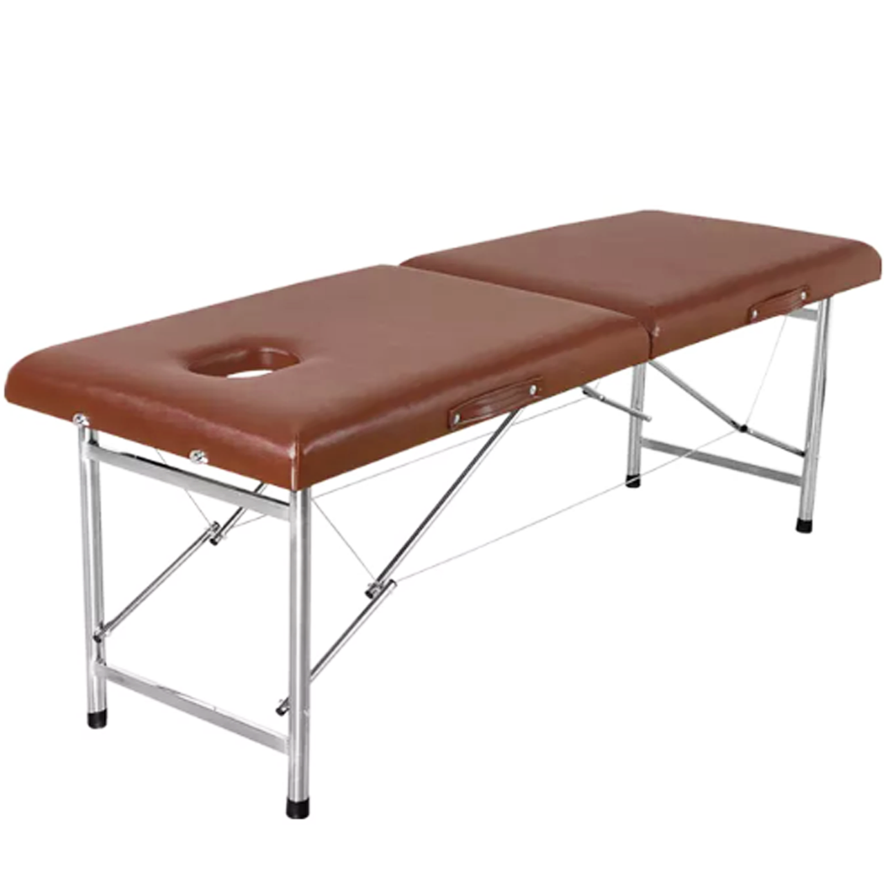 Кушетка переносна на хромованих ніжках, кожзам теракотова, ціна 3599 ...