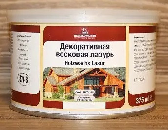 Воскова морилка для дерева темний горіх, банка 0,375 л