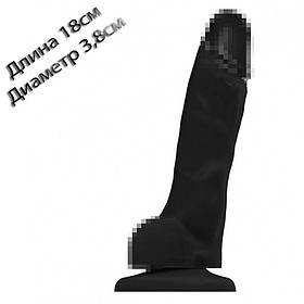 Реалістичний чорний фаллоімітатор Strap-On-Me SOFT REALISTIC DILDO Black - Size M