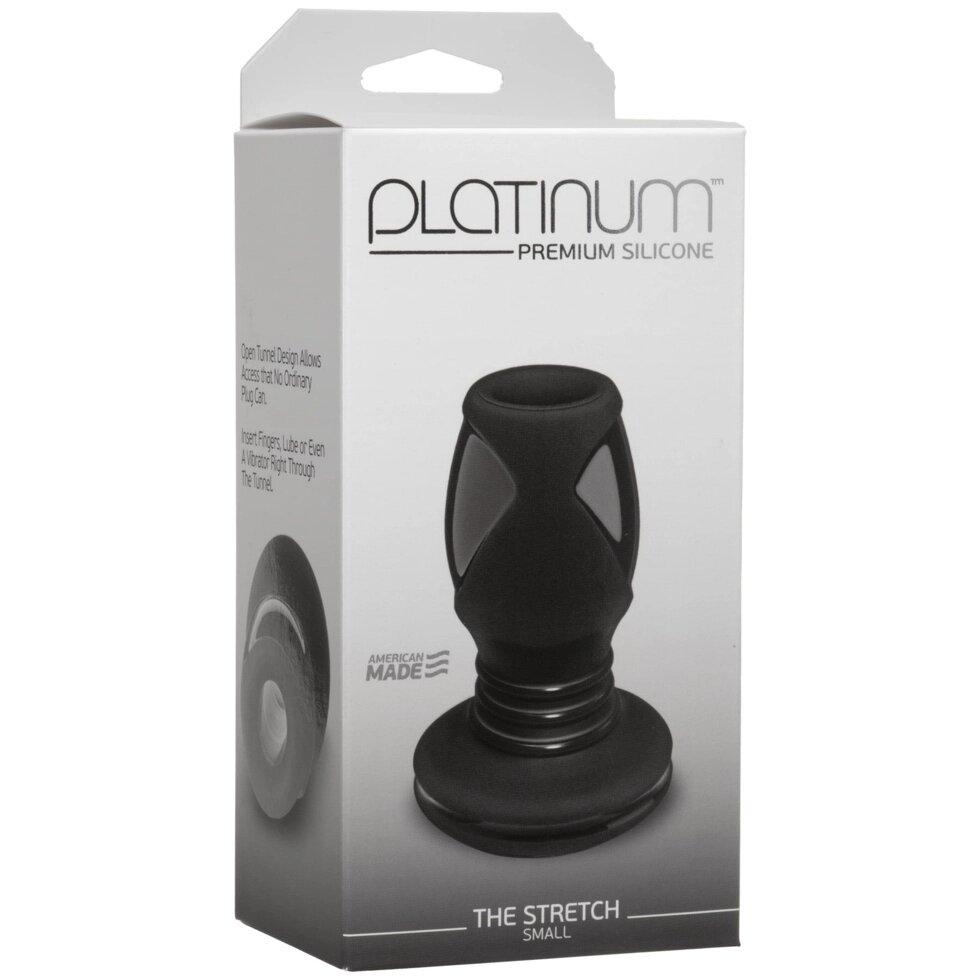 Анальний тунель Doc Johnson Platinum Premium Silicone - The Stretch - Small - Black, фото 1