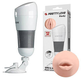 Мастурбатор ротик в колбі на присісці з вібрацією PRETY LOVE - Hedy