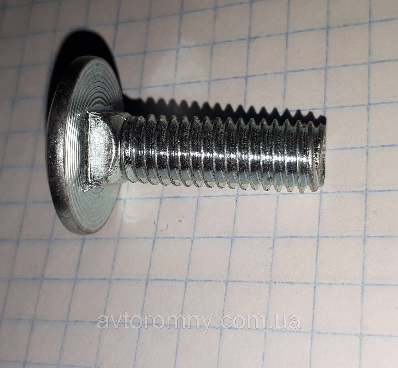 Болт М8 22 меблевий з квадратним підголівником