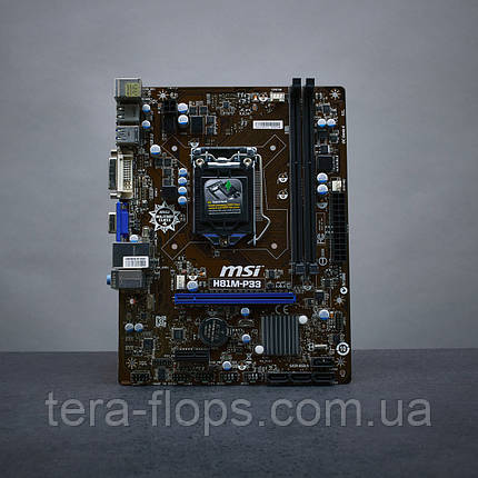 Материнська плата MSI H81M-P33 LGA 1150 (H81M-P33) Б/В (TF), фото 2