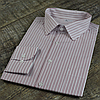 Чоловіча сорочка з довгим рукавом в червону полоску, фото 2