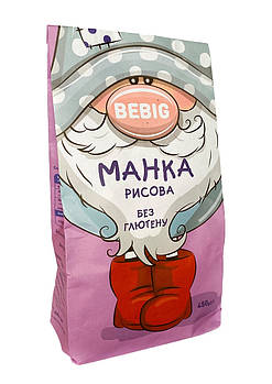 Манка рисова без глютену, Bebig, 450 г
