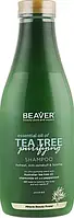Укрепляющий шампунь для жирных волос с маслом чайного дерева Beaver Shampoo Tea Tree 730 мл