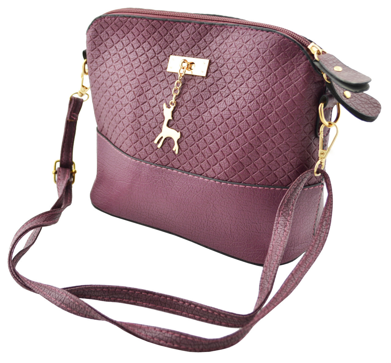 Жіноча сумка через плече Бембі темно-вишневий