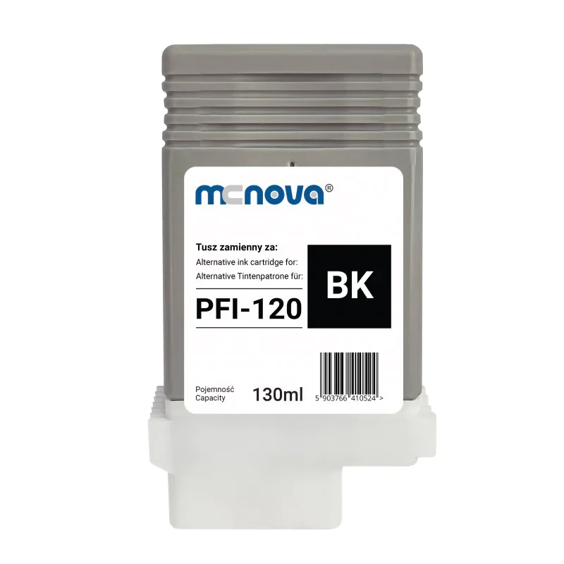 Сумісний картридж MC-NOVA PFI-120BK для Canon TM-200/300, Black, 130 мл