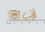 Сережки Xuping QQMM Позолота 18K кафи "Павуки", фото 3