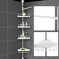 Угловая полка для ванной комнаты Multi Corner Shelf высота 2.6 м