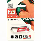 Флешка Mibrand USB 2.0 Aligator 64Gb Dark Red, фото 2