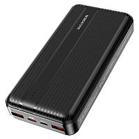 Powerbank павербанк с быстрой зарядкой BOROFONE 20000mAh BJ9A |2USB/1Type-C, 22.5W, 3A, QC/PD| Черный