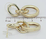 Сережки Xuping QQMM Позолота 14K пусети "Ланцюжок", фото 3