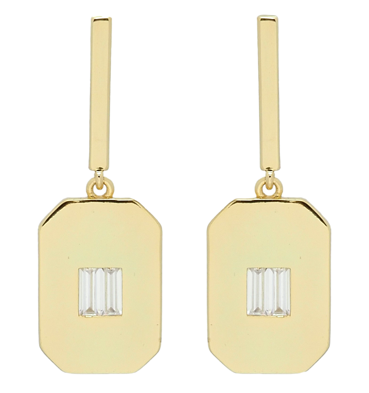 Сережки Xuping QQMM Позолота 14K пусети "Підвіски зі вставками цирконію"