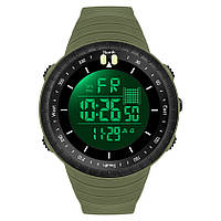 Мужские зеленые тактические часы для военных Sanda Bike Green с цифровым циферблатом