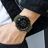 Чоловічий зелені тактичний годинник для військових Sanda Bike Green з цифровим циферблатом, фото 5