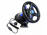 Кермо з педалями 3в1 Vibration Steering wheel Ігровий Геймпад PS2 / PS3 / PC, фото 7