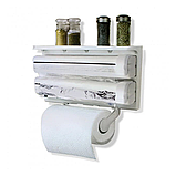 Кухонний диспенсер Rollon Triple Paper Dispenser тримач для паперових рушників, харчової плівки і фольги, фото 6