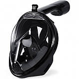 Маска Повна Для Снорклінга Підводного Плавання Tribord Freebreath Black, фото 6